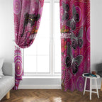Breast Cancer Awareness Aboriginal Window Curtain Australian Pink Out