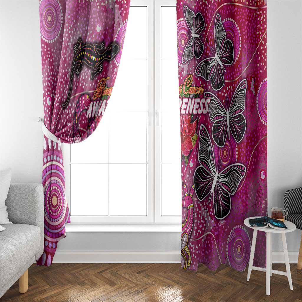 Breast Cancer Awareness Aboriginal Window Curtain Australian Pink Out