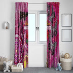 Breast Cancer Awareness Aboriginal Window Curtain Australian Pink Out