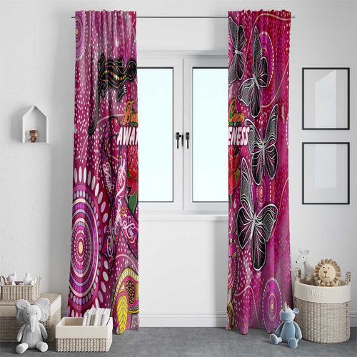 Breast Cancer Awareness Aboriginal Window Curtain Australian Pink Out