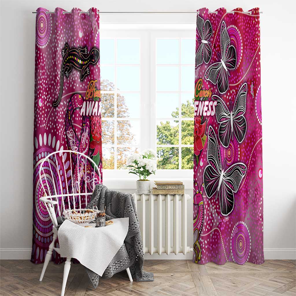 Breast Cancer Awareness Aboriginal Window Curtain Australian Pink Out