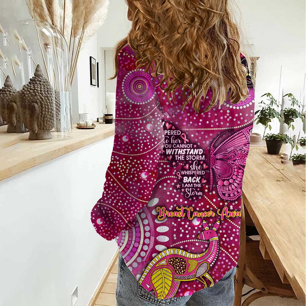 Breast Cancer Awareness Aboriginal Women Casual Shirt Australian Pink Out