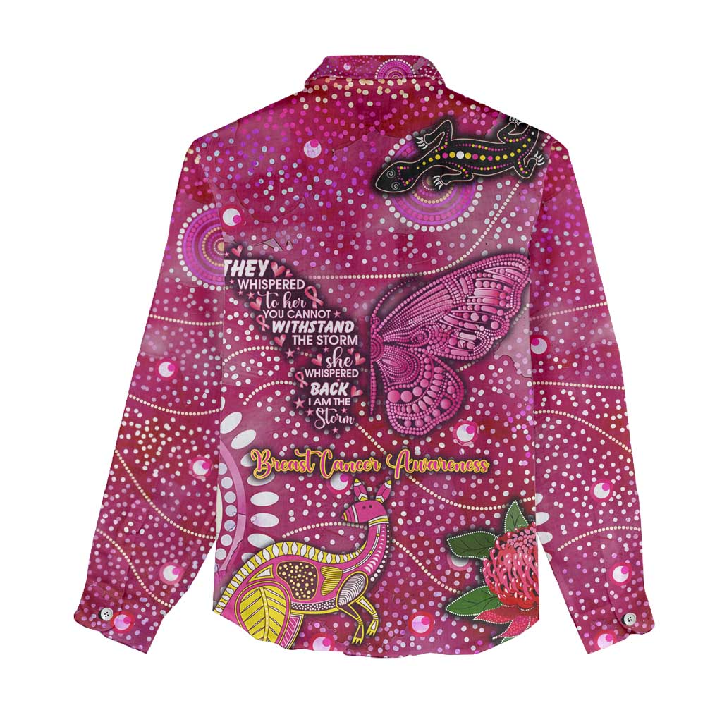 Breast Cancer Awareness Aboriginal Women Casual Shirt Australian Pink Out