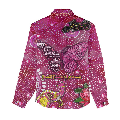 Breast Cancer Awareness Aboriginal Women Casual Shirt Australian Pink Out