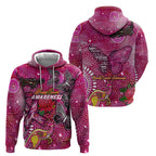 Breast Cancer Awareness Aboriginal Zip Hoodie Australian Pink Out