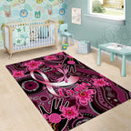 Breast Cancer Australian Aboriginal Area Rug I Wear Pink Because I Love My Cousin