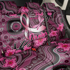 Breast Cancer Australian Aboriginal Back Car Seat Cover I Wear Pink Because I Love My Cousin