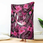 Breast Cancer Australian Aboriginal Blanket I Wear Pink Because I Love My Cousin