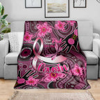 Breast Cancer Australian Aboriginal Blanket I Wear Pink Because I Love My Cousin