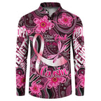 Breast Cancer Australian Aboriginal Button Sweatshirt I Wear Pink Because I Love My Cousin