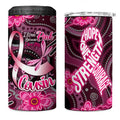 Breast Cancer Australian Aboriginal 4 in 1 Can Cooler Tumbler I Wear Pink Because I Love My Cousin