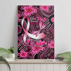 Breast Cancer Australian Aboriginal Canvas Wall Art I Wear Pink Because I Love My Cousin
