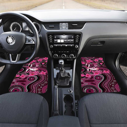 Breast Cancer Australian Aboriginal Car Mats I Wear Pink Because I Love My Cousin