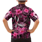 Breast Cancer Australian Aboriginal Family Matching Mermaid Dress and Hawaiian Shirt I Wear Pink Because I Love My Cousin