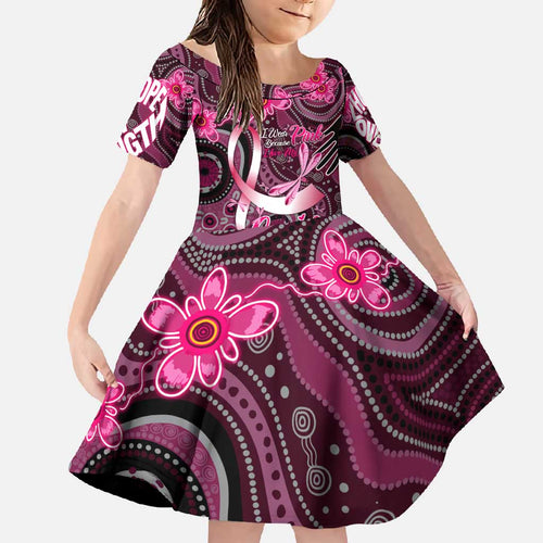 Breast Cancer Australian Aboriginal Family Matching Mermaid Dress and Hawaiian Shirt I Wear Pink Because I Love My Cousin