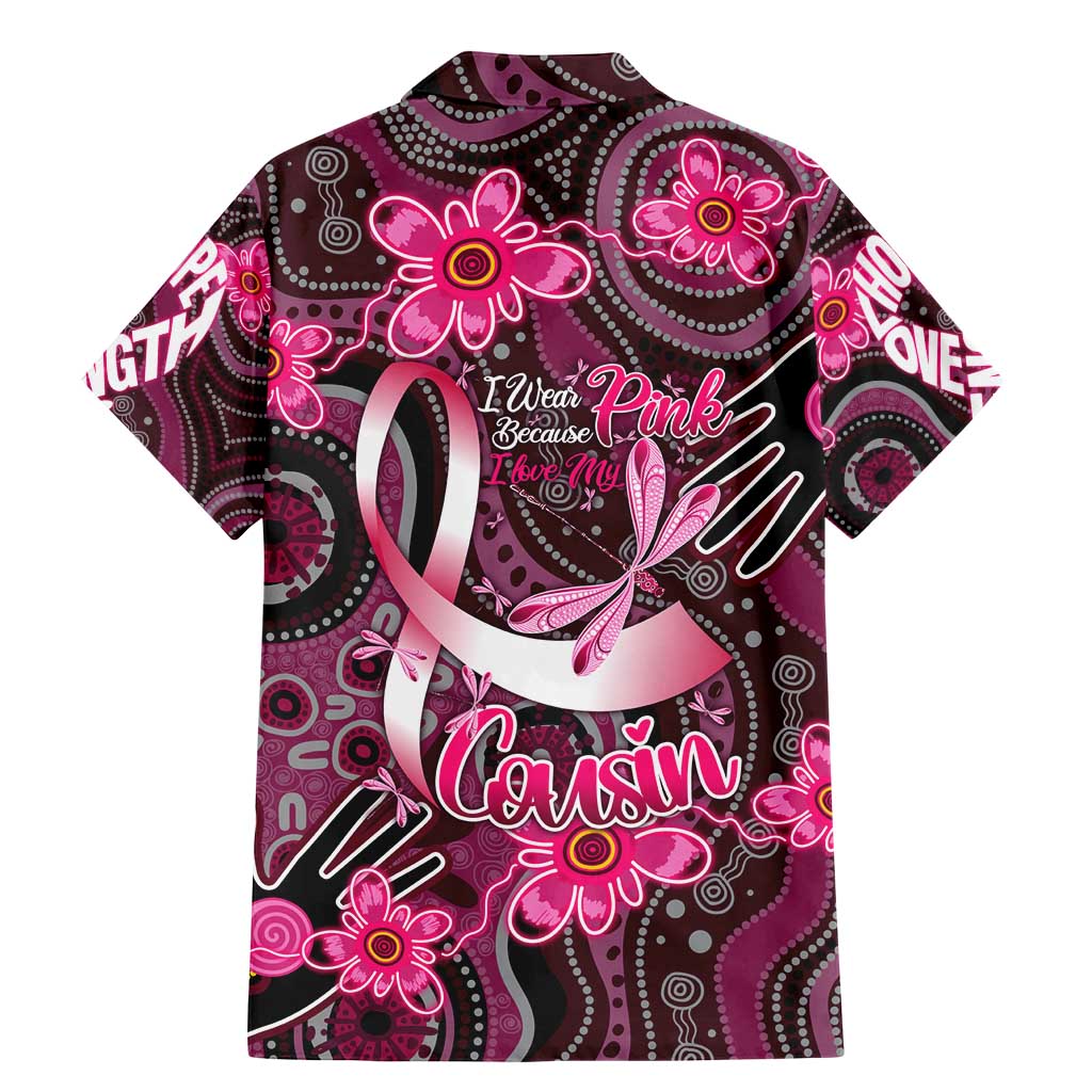 Breast Cancer Australian Aboriginal Family Matching Mermaid Dress and Hawaiian Shirt I Wear Pink Because I Love My Cousin
