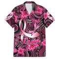 Breast Cancer Australian Aboriginal Family Matching Short Sleeve Bodycon Dress and Hawaiian Shirt I Wear Pink Because I Love My Cousin