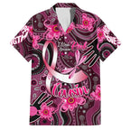 Breast Cancer Australian Aboriginal Family Matching Short Sleeve Bodycon Dress and Hawaiian Shirt I Wear Pink Because I Love My Cousin