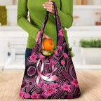 Breast Cancer Australian Aboriginal Grocery Bag I Wear Pink Because I Love My Cousin