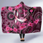 Breast Cancer Australian Aboriginal Hooded Blanket I Wear Pink Because I Love My Cousin