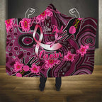 Breast Cancer Australian Aboriginal Hooded Blanket I Wear Pink Because I Love My Cousin