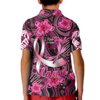 Breast Cancer Australian Aboriginal Kid Polo Shirt I Wear Pink Because I Love My Cousin