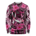 Breast Cancer Australian Aboriginal Long Sleeve Shirt I Wear Pink Because I Love My Cousin