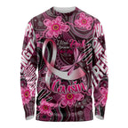 Breast Cancer Australian Aboriginal Long Sleeve Shirt I Wear Pink Because I Love My Cousin