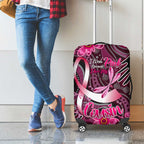 Breast Cancer Australian Aboriginal Luggage Cover I Wear Pink Because I Love My Cousin