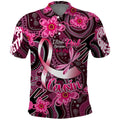 Breast Cancer Australian Aboriginal Polo Shirt I Wear Pink Because I Love My Cousin