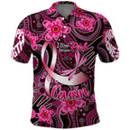 Breast Cancer Australian Aboriginal Polo Shirt I Wear Pink Because I Love My Cousin