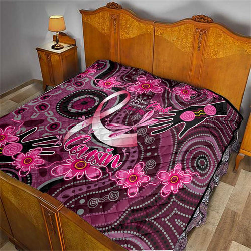 Breast Cancer Australian Aboriginal Quilt I Wear Pink Because I Love My Cousin