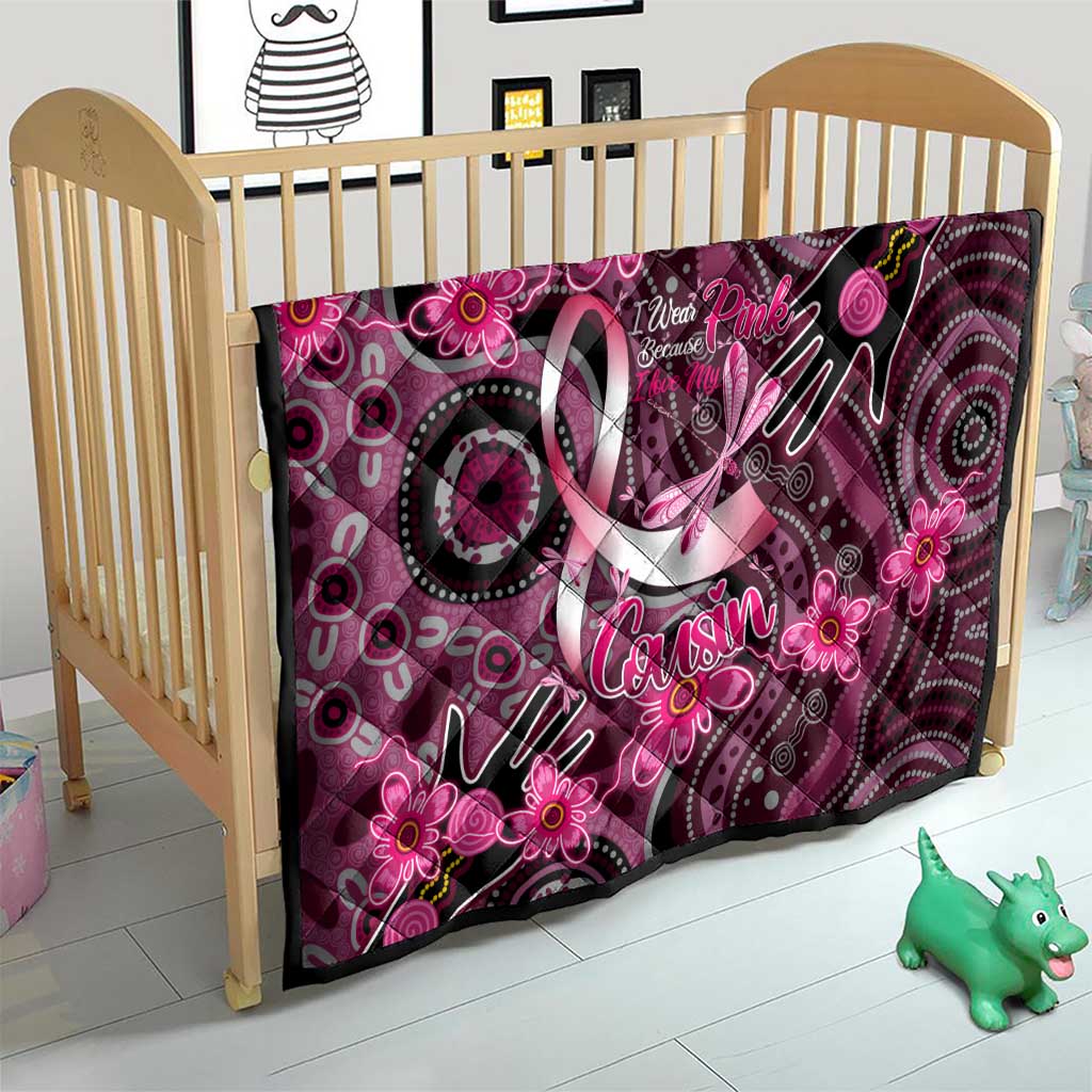 Breast Cancer Australian Aboriginal Quilt I Wear Pink Because I Love My Cousin