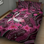 Breast Cancer Australian Aboriginal Quilt Bed Set I Wear Pink Because I Love My Cousin