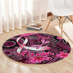 Breast Cancer Australian Aboriginal Round Carpet I Wear Pink Because I Love My Cousin
