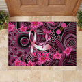 Breast Cancer Australian Aboriginal Rubber Doormat I Wear Pink Because I Love My Cousin