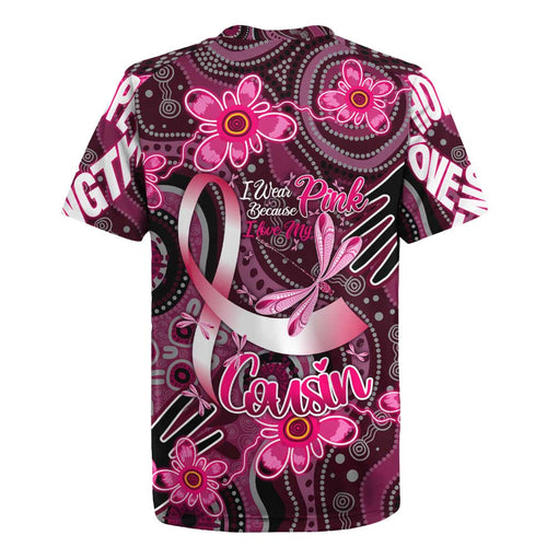 Breast Cancer Australian Aboriginal Rugby Jersey I Wear Pink Because I Love My Cousin