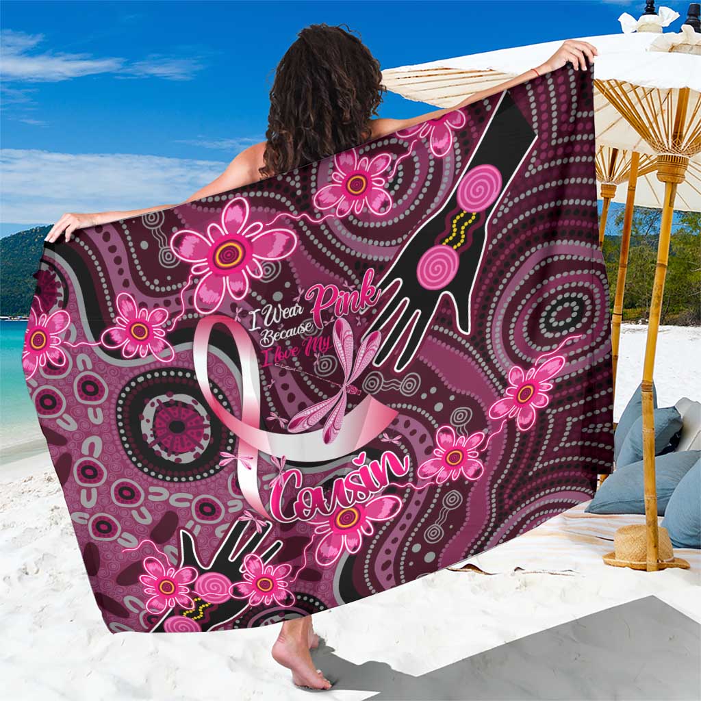 Breast Cancer Australian Aboriginal Sarong I Wear Pink Because I Love My Cousin
