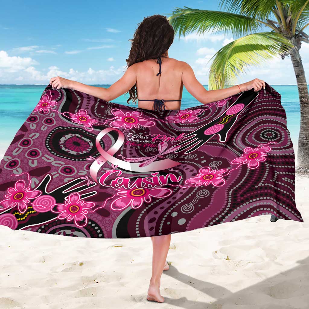 Breast Cancer Australian Aboriginal Sarong I Wear Pink Because I Love My Cousin