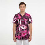 Breast Cancer Australian Aboriginal Scrub Top I Wear Pink Because I Love My Cousin - Aussie Hoodie