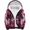 Breast Cancer Australian Aboriginal Sherpa Hoodie I Wear Pink Because I Love My Cousin