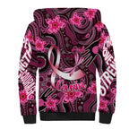 Breast Cancer Australian Aboriginal Sherpa Hoodie I Wear Pink Because I Love My Cousin