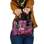 Breast Cancer Australian Aboriginal Shoulder Handbag I Wear Pink Because I Love My Cousin