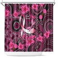 Breast Cancer Australian Aboriginal Shower Curtain I Wear Pink Because I Love My Cousin