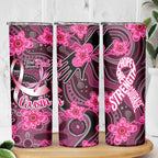 Breast Cancer Australian Aboriginal Skinny Tumbler I Wear Pink Because I Love My Cousin