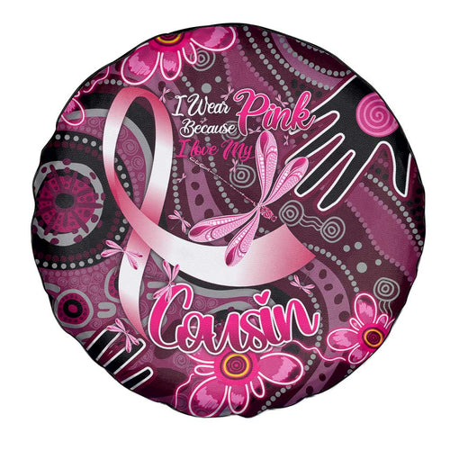 Breast Cancer Australian Aboriginal Spare Tire Cover I Wear Pink Because I Love My Cousin