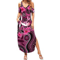 Breast Cancer Australian Aboriginal Summer Maxi Dress I Wear Pink Because I Love My Cousin