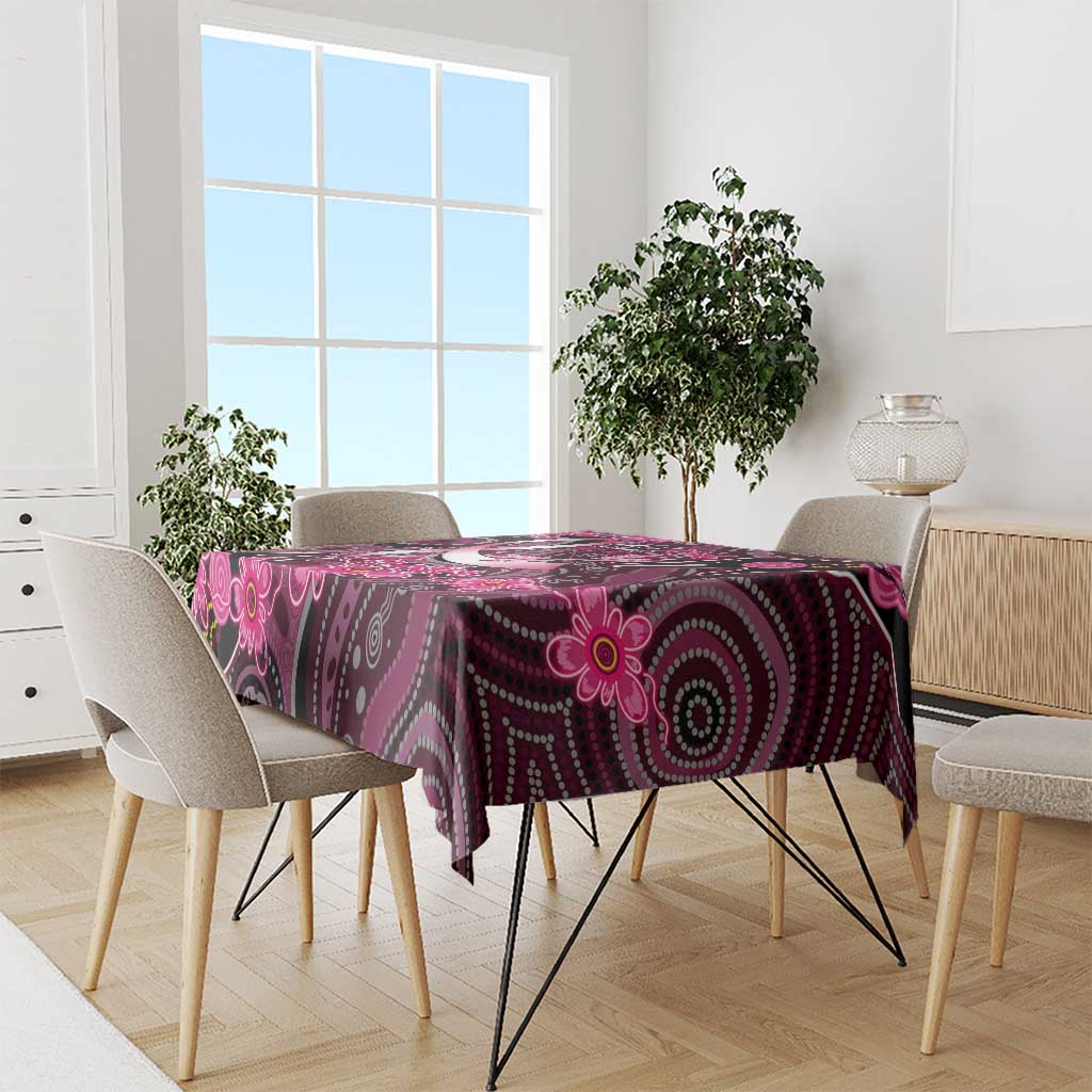 Breast Cancer Australian Aboriginal Tablecloth I Wear Pink Because I Love My Cousin