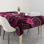 Breast Cancer Australian Aboriginal Tablecloth I Wear Pink Because I Love My Cousin