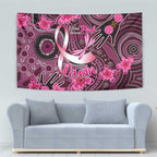 Breast Cancer Australian Aboriginal Tapestry I Wear Pink Because I Love My Cousin